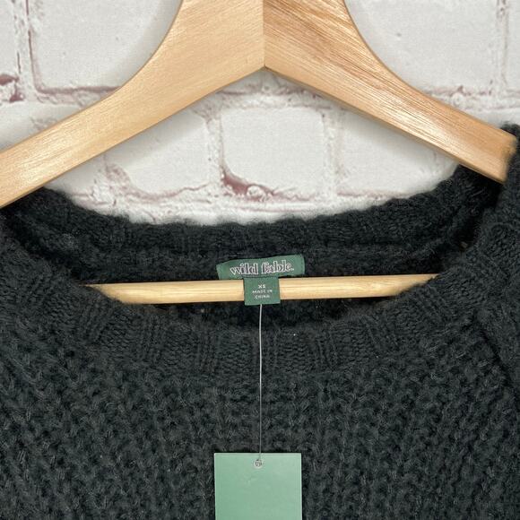 NEW Wild Fable Ebony Black Knit Pullover Sweater XS - Picture 8 of 10